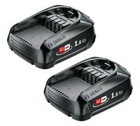 Bosch Genuine GREEN P4A 18v Cordless Li-ion Twin Battery Pack 1.5ah 1.5ah