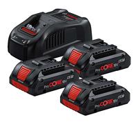 Bosch PRO 18v ProCore Cordless 3 Battery 4ah and Charger Set 4ah