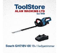 Bosch Pro Cordless Hedgecutter GHE 18V-60 (Brushless Motor, Cutting Capacity of 20 mm, in attery and Charger)
