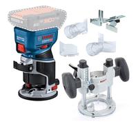 Bosch Gkf 18V-8 18V Brushless Cordless Palm Router Trimmer Bare + Plunge Base