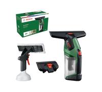 Bosch GLASSVAC Window Cleaner | in ompact Power BA 4V 2.0Ah battery, Spray Bottle w. Fabric Cloths, Small Suction Head, Carton Box