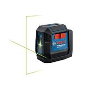 BOSCH GLL50-20G 50 Ft Green-Beam Self-Leveling Cross-Line Laser, Includes Integrated Magnetic Mount, 2 AA Batteries, & Soft Pouch