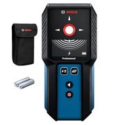 BOSCH GMS120-27 Wall Scanner and Stud Finder, Detects Wood, Metal, and Live Wires Behind Your Wall - Includes 2 AA Batteries and Pouch