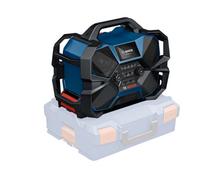 Bosch Professional 18V/ 12V System Cordless Power Radio Box GPB 18VH-6 SRC (Intool Charging for 18V & 12V, incl. Bottle Opener, 2X AAA Batteries, Screen Protective Film, Without Battery/Charger)