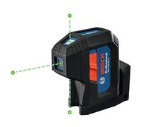 BOSCH GPL100-30G Green-Beam Self-Leveling Alignment Laser, Includes 2 AA Batteries, Built-in Multipurpose Mount, & Hard Carrying Case