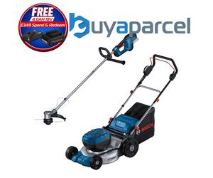 Bosch GRA 18V2-46 18V Cordless Lawn Mower + GRT 18V-33 Brushless Strimmer Bare