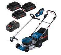 Bosch Gra 18V2-46 Cordless Lawn Mower + Bosch Brushless Strimmer + 4Ah Kit