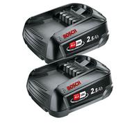 Bosch Green 18V 2.5Ah Lithium-Ion Battery Power4All Twin Pack 1600A005B0