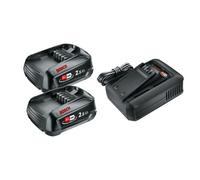 Bosch Green 18V 2.5Ah Lithium-Ion Battery Power4All Twin Pack + Al 18V-44 Charger