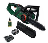 Bosch Green 18V Cordless 30Cm Chainsaw 300mm Bar Length + 1 X 4Ah Battery Kit - Bosch Power For All