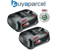 Bosch Green 18v PBA 18v 2.5Ah W-A Lithium Battery Power For All - Twin Pack