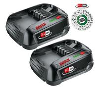 Bosch Green 18V Pba 18V 2.5Ah W-A Lithium Battery Power For All - Twin Pack - Bosch Power For All