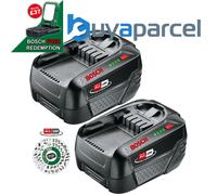 Bosch Green 18v PBA 18v 4.0Ah W-A Lithium Battery Power For All - Twin Pack