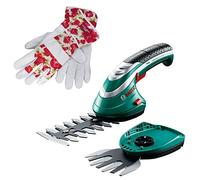 Bosch Green Isio III Shape & Edge Cordless Trimming System inc LA Gloves