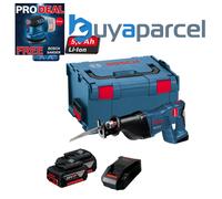 Bosch Gsa 18V-Li 18V Cordless Reciprocating Saw 2X 5.0Ah Battery Charger + Lboxx