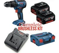 Bosch GSB 18V-55 18V Brushless Combi Drill 2 x 5.0Ah Batteries, Charger & Case