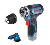 Bosch GSR12V-15FCN + GFA12B Chuck, 12v Drill Driver Body Only FlexClick