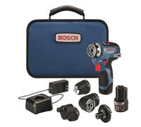 Bosch GSR12V-300FCB22 12V Max EC Brushless Flexiclick 5-in-1 Drill/Driver System with (2) 2.0 Ah Batteries