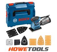 Bosch Professional Orbital Sander GSS 160 Multi (240V, Hole punch, Screwdriver, Dust box incl. Microfilter, 3 x sanding sheet C470, Delta base plate, 2x Base plate, L-BOXX 136)