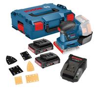 Bosch Gss18V-10 18V Li-Ion Multi Base Orbital Detail Sander +3 Plates 2 X 2Ah