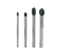 BOSCH GT2000 4-Piece Carbide Tipped Glass, Ceramic and Tile Drill Bit Set, silver