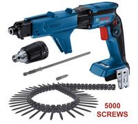 Bosch Gtb 18V-45 18V Brushless Collated Drywall Screwdriver Gma-55 + 5000 Screws