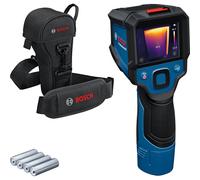 Bosch Professional Thermo Camera GTC 12V-450-13 (256x192 px Resolution, -20°C to +450 °C, Dual Power Source, AA1 Battery Adapter, 4X 1.5 V LR6 AA, Pouch, USB-C® Cable, Folding Box)