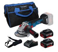 Bosch Gws V-10 115mm Brushless Cordless 18V Angle Grinder + X2 5Ah Kit + 16" Bag