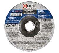 BOSCH GWX27AL600 6 In. x 1/4 In. X-LOCK Metal Grinding Abrasive Wheel 24 Grit Compatible with 7/8 In. Arbor Type 27 for Applications in Aluminum Grinding