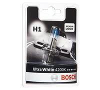 Bosch H1 (448) Ultra White Halogen Headlight Bulb, 12 V 55 W, Modern White LED Look - Socket Type P14,5s - 1 Replacement Car Light Bulb