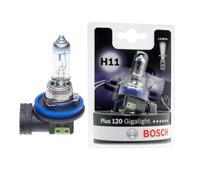 Bosch H11 (711) Plus 120 Gigalight Halogen Headlight Bulb, 12 V 55 W | 120% more Light - Socket PGJ19-2 - 1 Replacement Car Light Bulb