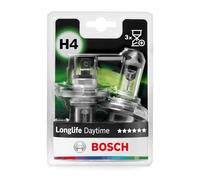 Bosch H4 (472) Longlife Daytime Halogen Headlight Bulb, 12V 60/55 W, Long-lasting - Socket Type P43t - Pack of 2 Replacement Car Light Bulbs