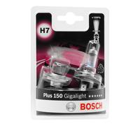 Bosch H4 (472) Plus 150 Gigalight Halogen Headlight Bulbs, 12 V 60/55 W