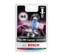 Bosch H4 (472) Plus 200 Gigalight Halogen Headlight Bulb, 12 V 60/55 W, 200% more Light - Socket Type P43t - 1 Replacement Car Light Bulb