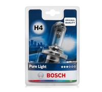 Bosch H4 (472) Pure Light Halogen Headlight Bulb, 12V 60/55 W, Original Quality - Socket Type P43t - 1 Replacement Car Light Bulb