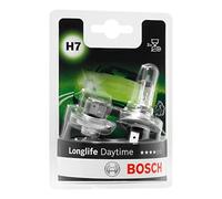 Bosch H7 (477) Longlife Daytime Halogen Headlight Bulbs, 12 V 55 W, Long-lasting - Socket Type PX26d - Pack of 2 Replacement Car Light Bulbs