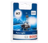 Bosch H7 (477) Pure Light Halogen Headlight Bulb, 12 V 55 W, Original Quality - Socket Type PX26d - 1 Replacement Car Light Bulb