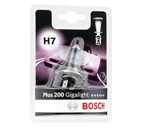 Bosch H7 (499) Plus 200 Gigalight Halogen Headlight Bulb, 12 V 55 W, 200% more Light - Socket Type PX26d - 1 Replacement Car Light Bulb