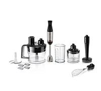 Bosch, Hand Blender, ErgoMaster 6 Series, 1000 Watt Air-Cooled Motor, Extra Wide Speed Variator, QuattroBlade System Pro Mixing System, Accessories Included, MSM6M673