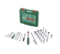 Bosch Hand Tools 1/4"+ 1/2" Ratchet Set 60-Piece 1600A039J8