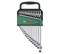Bosch Combination Wrench Set 15-Piece (Robust Spanner Set for Universal Use; Chrome Vanadium; High Torque; Ring- and Open-Ended; Metric 6-21mm; Ergonomic Deisgn; Practical Storage)