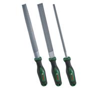 Bosch Rasp Set 3-Piece (Robust Wood Rasp Set incl. Flat/Round/Half-Round Rasps; Hard Carbon Steel; Shaft Length 200mm; Medium Stroke 2; Ergonomic Softgrip)