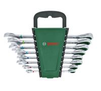 Bosch Wrenches/Ratchet Combination Wrench Set 8-Piece (Top Performance and Ultimate Convenience with Spanner Combination Set; High-Quality and Rust-Resistant; Colour-Coded Size Indication)