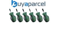 Bosch Screwdriver Stubby Set 6-Piece (Compact Screwdrivers for Fastening in Tight Spaces; PH/PZ/TX/SL; S2 Steel; High Torque; Colour-Coded; Magnetic Tip; Ergonomic Softgrip)