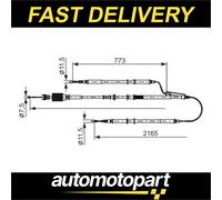 Bosch Brake Cable - 1987482806 - Single