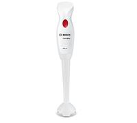 Bosch Hausgeräte CleverMixx MSM14000 hand blender, removable mixer foot, ergonomic handle, lightweight housing, 4-blade knife, easy cleaning, 400 W, white/red