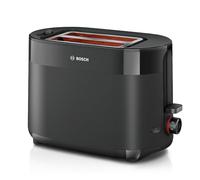 Bosch Hausgeräte-Store MyMoment TAT2M123 Compact Toaster 950 W, Built-in Bakery Grill, Defrost Function, Bread Centering, Automatic Shut-Off Matte Black