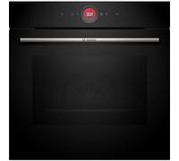 Bosch HBG7341B1 Series 8 Built-in Oven, Smart, 60 x 60 cm, Made in Germany, Black, Stain Resistant and Self-Cleaning, Air Fry, Bosch Assist, Automatic, 3D Hot Air, Colour Touch Screen and
