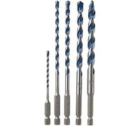 Bosch HCBG500 5 Piece BlueGranite Carbide Hammer Drill Bit Starter Set