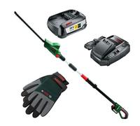 Bosch Hedgepole Long Reach Telescopic Hedge Trimmer Cutter 18V Battery + Gloves